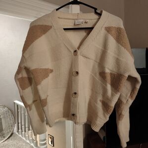 Tan Button Up Sweater